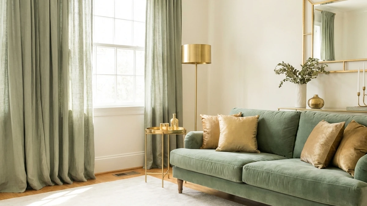 color palette for your home — 60-30-10 rule applied in a living room