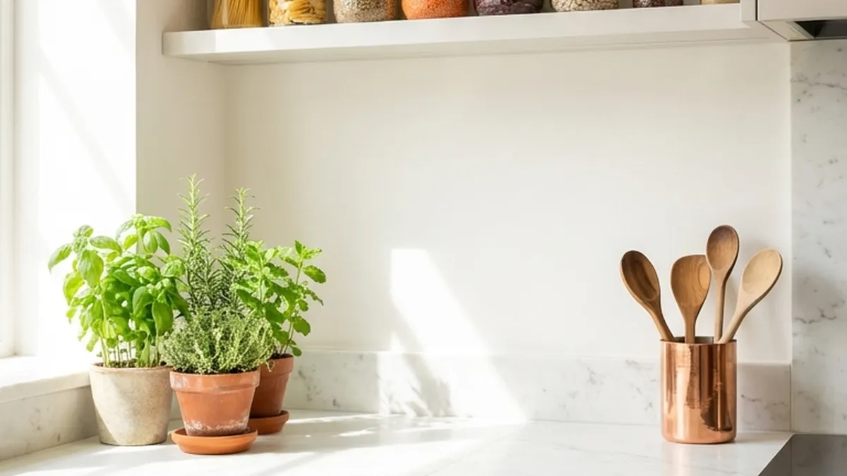 kitchen decor ideas - organized shelves and drawer dividers for clean countertops