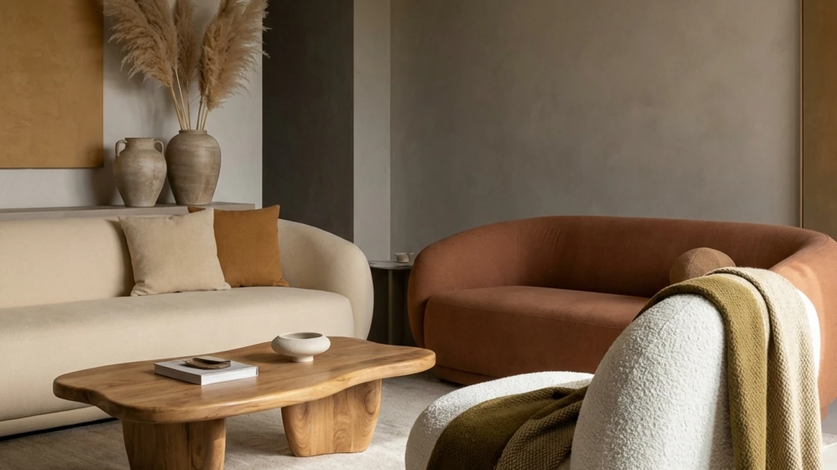 home decor trends 2026 — trendy living room layout