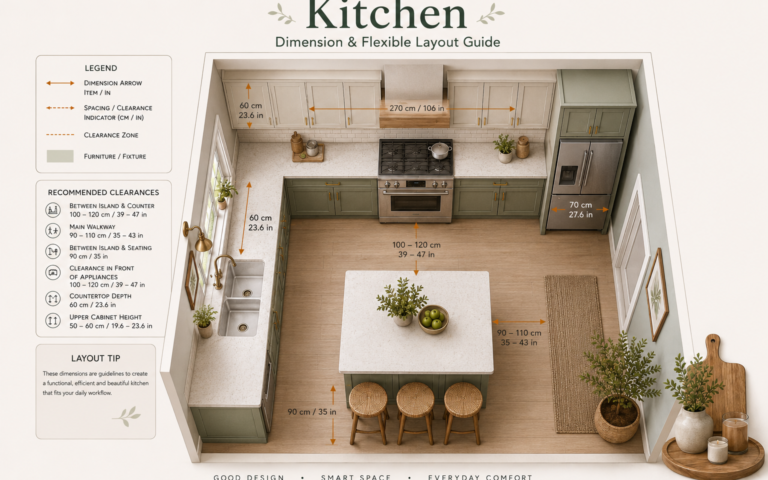 Kitchen Layout & Dimensions Guide 2026: The Standard Clearances That Make a Kitchen Actually Work